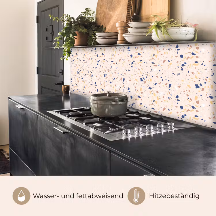 Terrazzo - Patroon - Kleurrijk - Indigo keuken achterwand 2 middel 871 -usp_DE