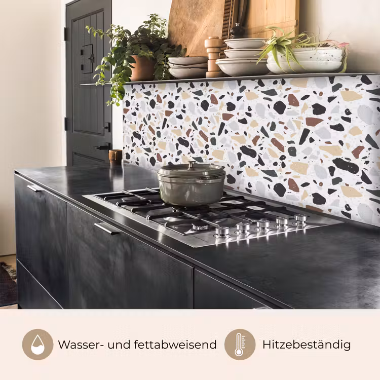 Terrazzo - Patroon - Kleurrijk - Klei keuken achterwand 2 middel 871 -usp_DE