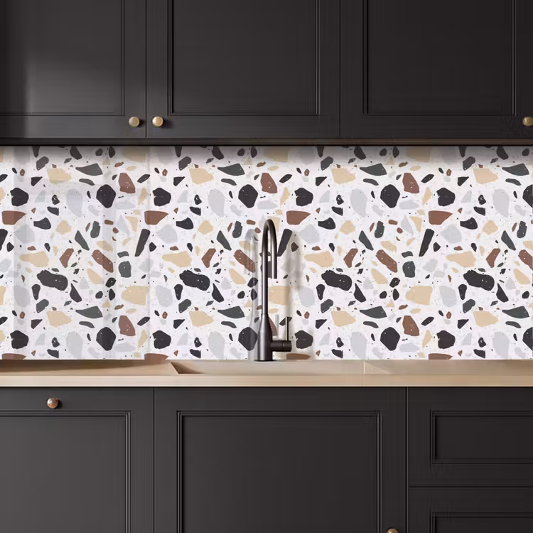 Terrazzo - Patroon - Kleurrijk - Klei keuken achterwand 2 middel 871 -sfeer1