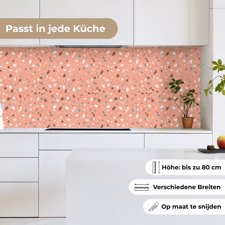 Terrazzo - Patroon - Kleurrijk - Roze - Blauw keuken achterwand 2 middel 871 -sfeer4_DE