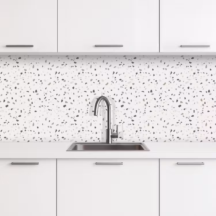 Terrazzo - Patroon - Créme keuken achterwand 2 middel 871 -3d