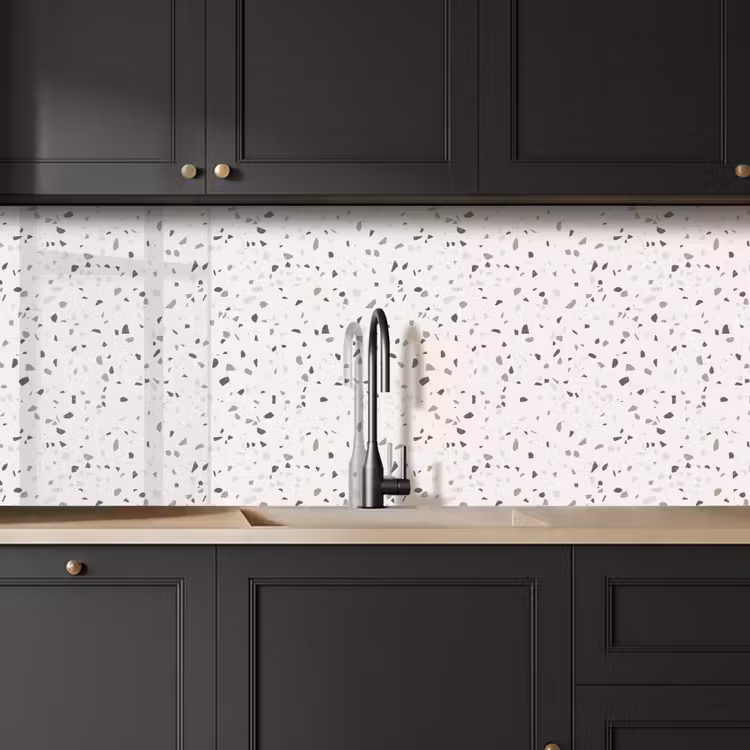 Terrazzo - Patroon - Créme keuken achterwand 2 middel 871 -sfeer1