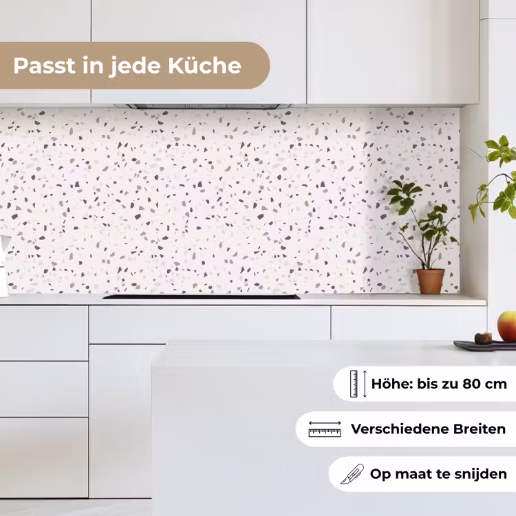 Terrazzo - Patroon - Créme keuken achterwand 2 middel 871 -sfeer4_DE
