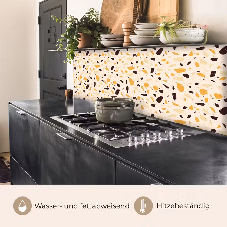 Terrazzo - Patroon - Geel - keuken achterwand 2 middel 871 -usp_DE