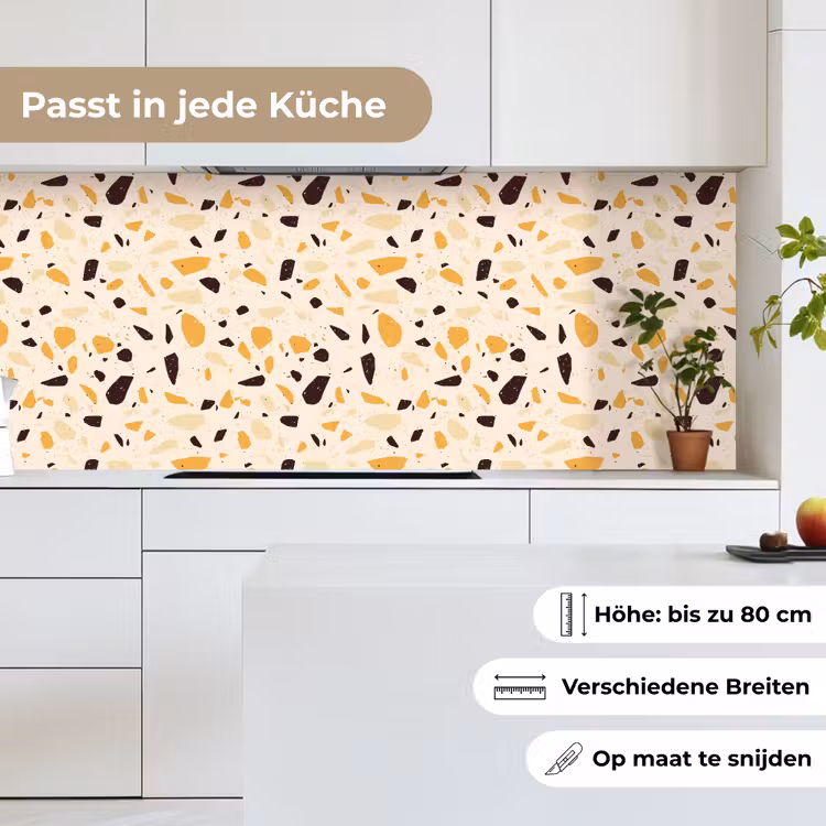 Terrazzo - Patroon - Geel - keuken achterwand 2 middel 871 -sfeer4_DE