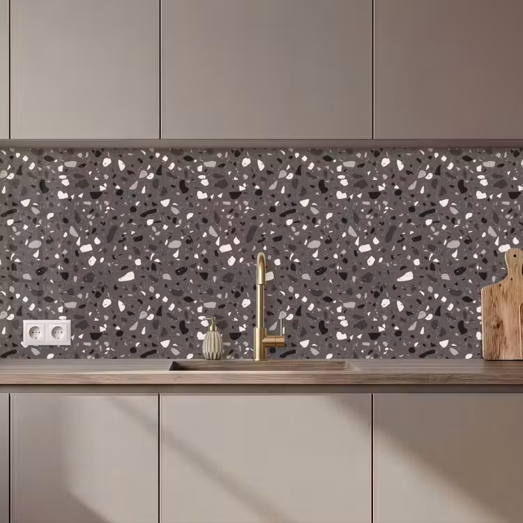 Terrazzo - Patroon - Grijs keuken achterwand 2 middel 871 zz_3dshopping