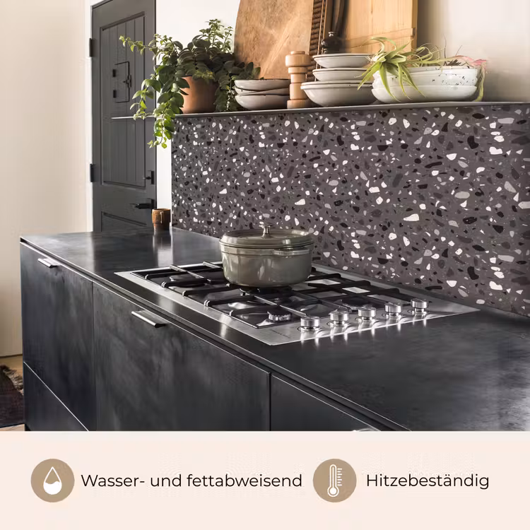 Terrazzo - Patroon - Grijs keuken achterwand 2 middel 871 -usp_DE