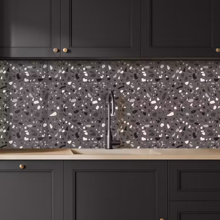 Terrazzo - Patroon - Grijs keuken achterwand 2 middel 871 -sfeer1