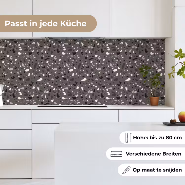 Terrazzo - Patroon - Grijs keuken achterwand 2 middel 871 -sfeer4_DE