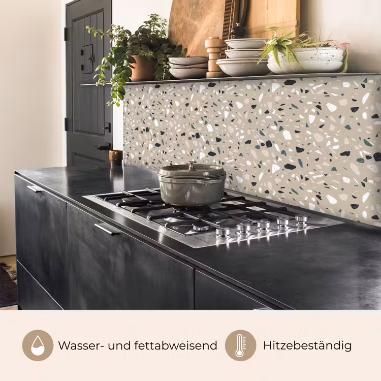 Terrazzo - Patroon - Groen keuken achterwand 2 middel 871 -usp_DE