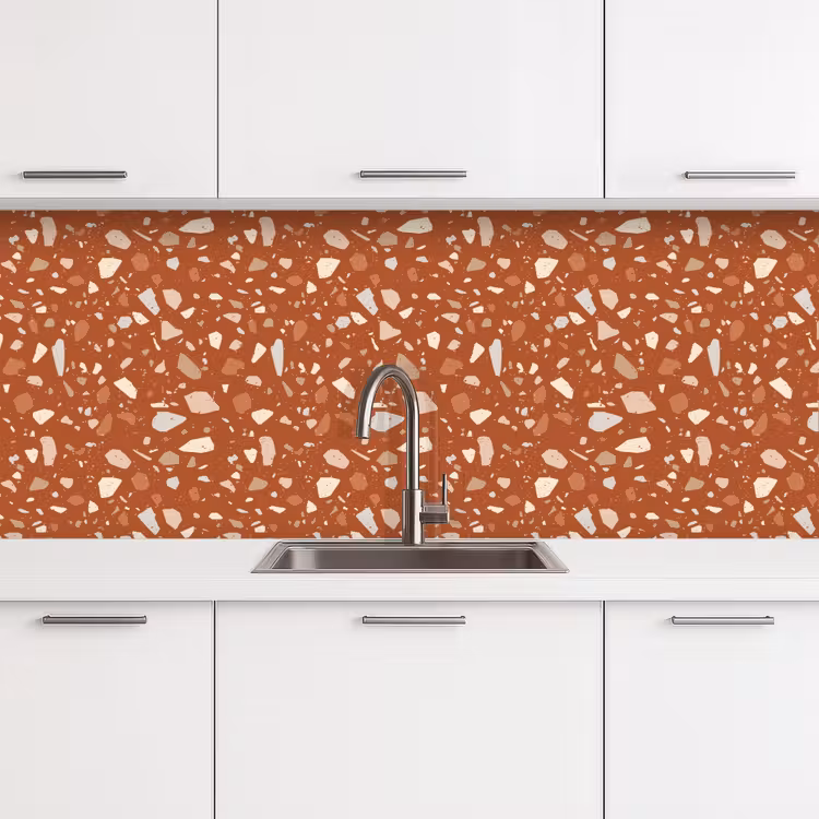 Terrazzo - Patroon - Klei keuken achterwand 2 middel 871 -3d