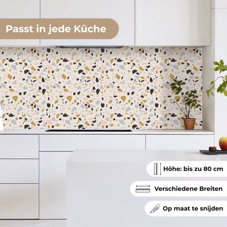 Terrazzo - Patroon - Neutraal - Zacht - Multi keuken achterwand 2 middel 871 -sfeer4_DE