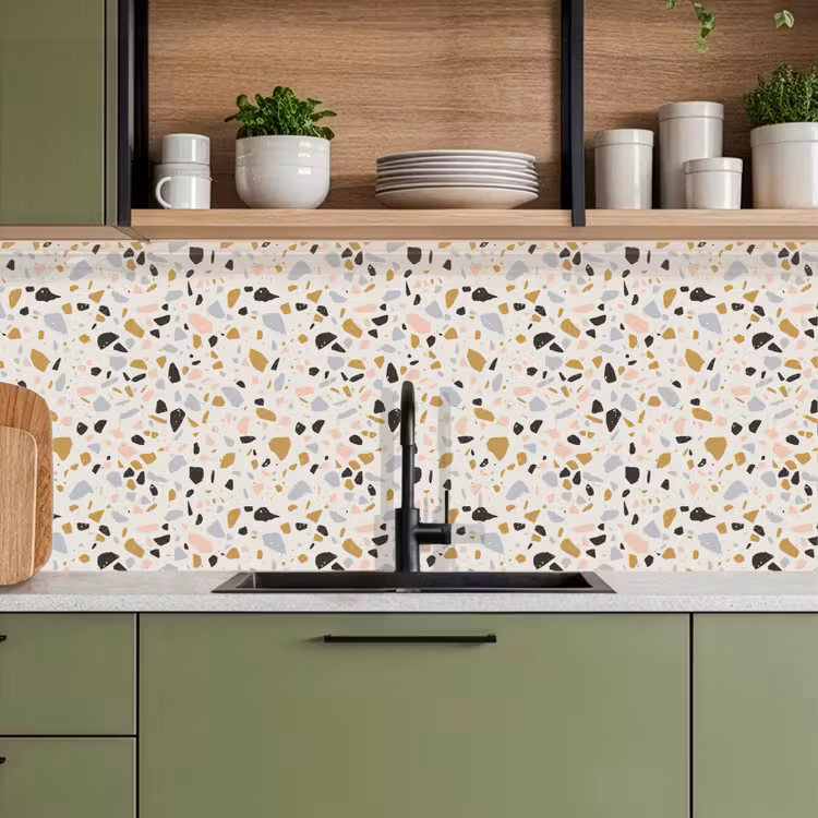 Terrazzo - Patroon - Neutraal - Zacht - Multi keuken achterwand 2 middel 871 -sfeer3