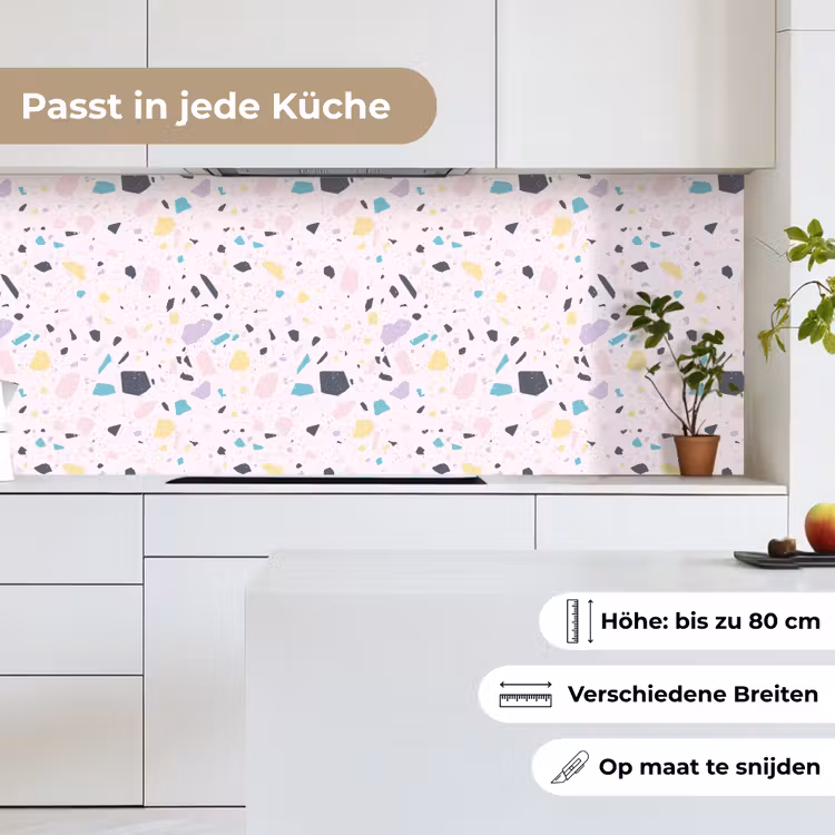 Terrazzo - Patroon - Zacht - Snoep keuken achterwand 2 middel 871 -sfeer4_DE