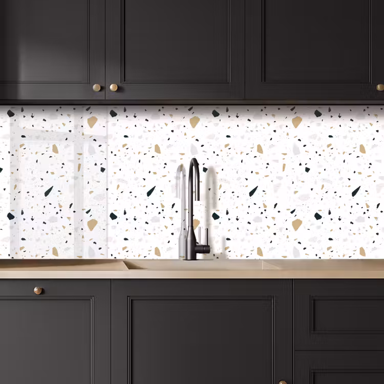 Terrazzo - Patroon - Wit - Neutraal keuken achterwand 2 middel 871 -sfeer1