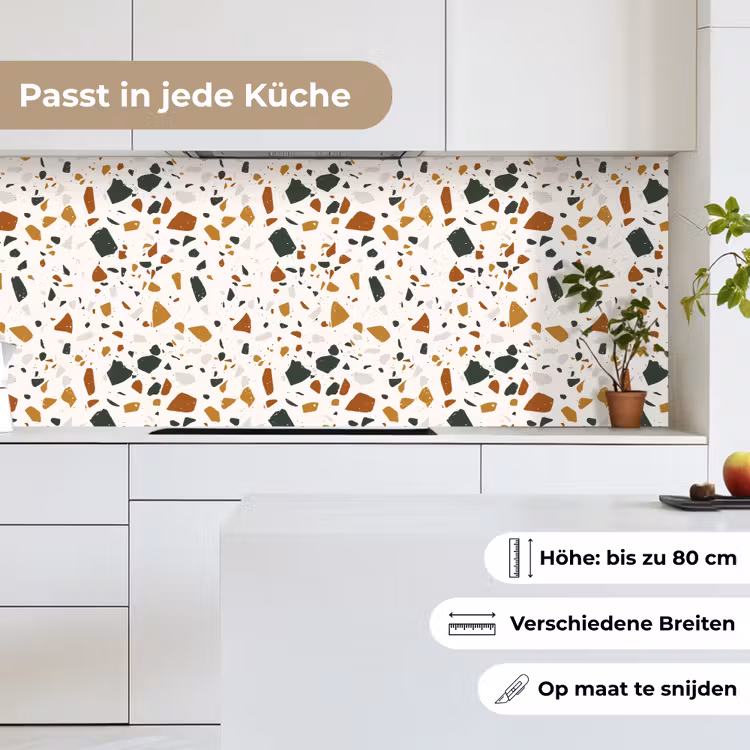 Terrazzo - Patroon - Wit - Terra keuken achterwand 2 middel 871 -sfeer4_DE