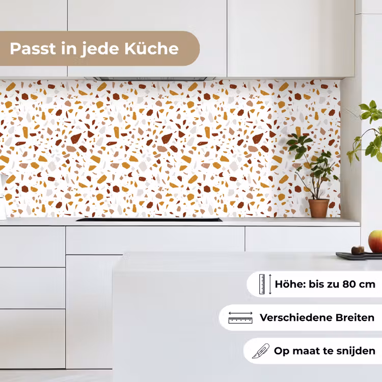 Terrazzo - Patroon - Wit - Urban keuken achterwand 2 middel 871 -sfeer4_DE