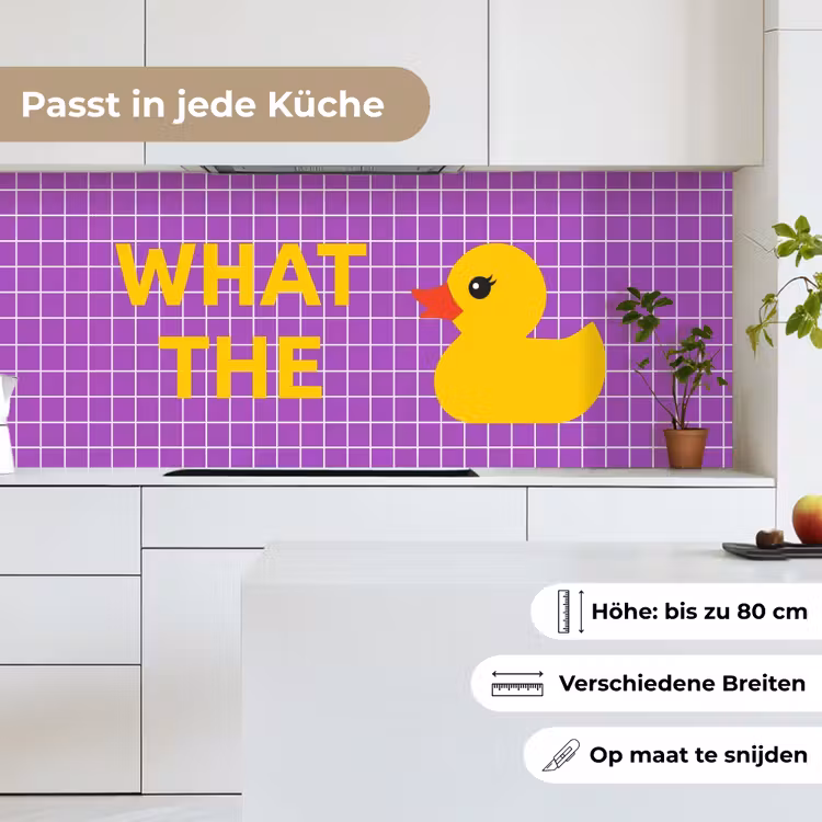 Tekst - Eend - Paars keuken achterwand 2 middel -sfeer4_DE