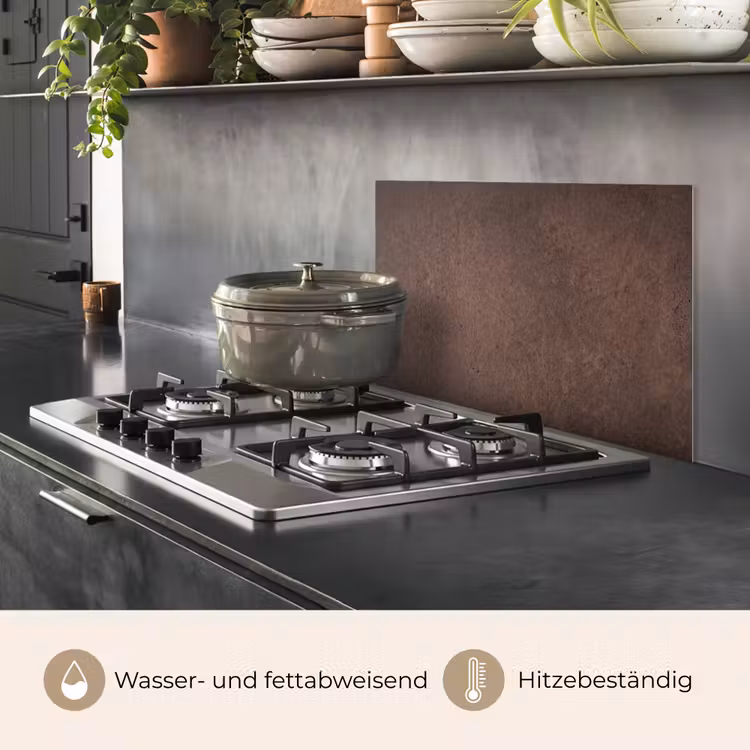 Textuur - Beton - Abstract - Donker - Bruin keuken achterwand spatscherm klein -usp_DE