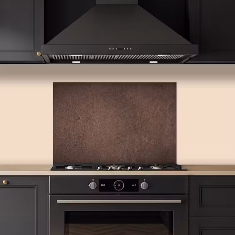 Textuur - Beton - Abstract - Donker - Bruin keuken achterwand spatscherm klein -sfeer1