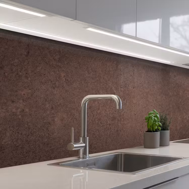 Textuur - Beton - Abstract - Donker - Bruin keuken achterwand 2 middel -3d_schuin