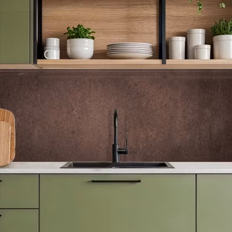 Textuur - Beton - Abstract - Donker - Bruin keuken achterwand 2 middel -sfeer3