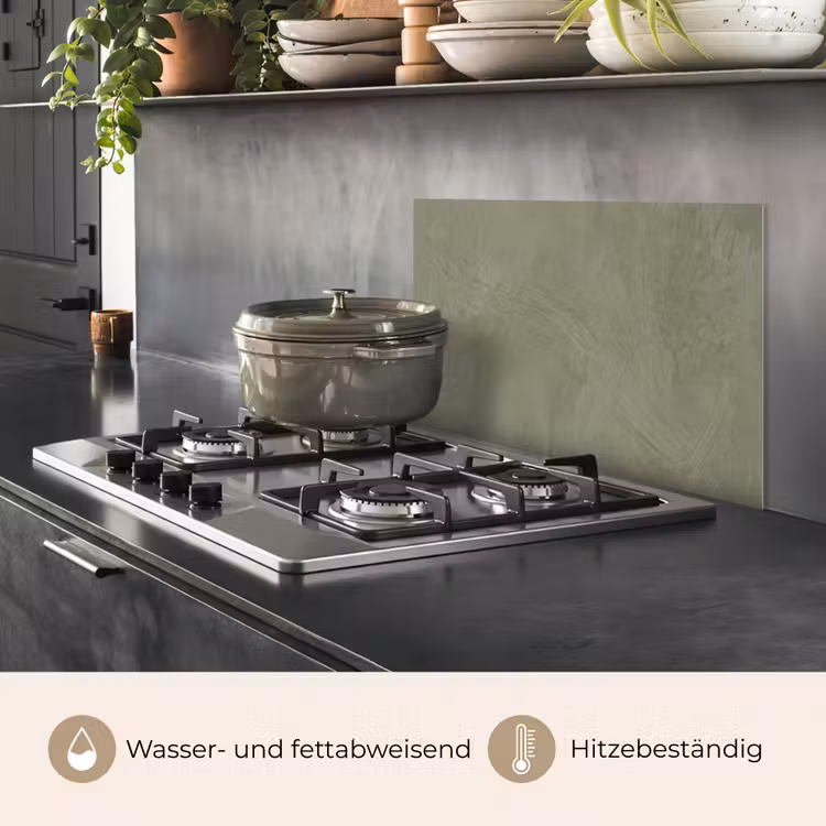 Textuur - Betonlook - Achtergrond - Modern - Groen keuken achterwand spatscherm klein -usp_DE