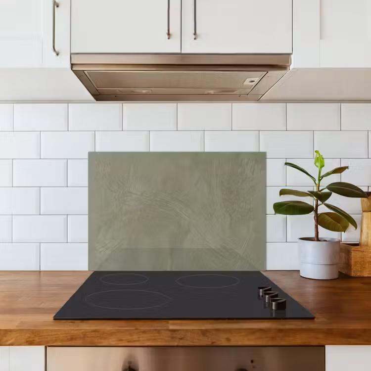 Textuur - Betonlook - Achtergrond - Modern - Groen keuken achterwand spatscherm klein -sfeer2