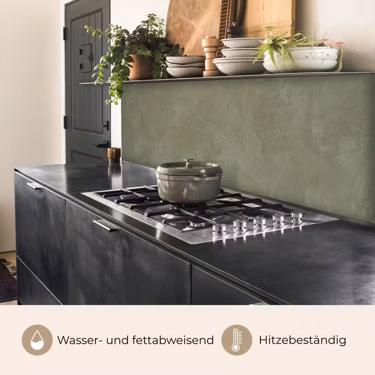 Textuur - Betonlook - Achtergrond - Modern - Groen keuken achterwand 2 middel -usp_DE
