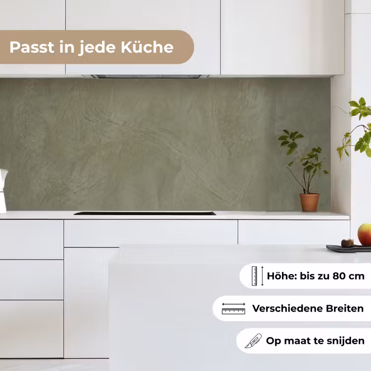Textuur - Betonlook - Achtergrond - Modern - Groen keuken achterwand 2 middel -sfeer4_DE
