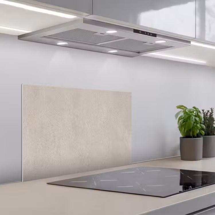 Textuur - Effen - Abstract - Beige keuken achterwand spatscherm klein -3d_schuin