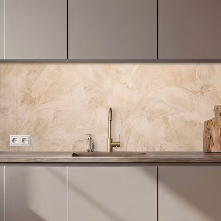 Textuur - Patroon - Abstract - Modern - Beige keuken achterwand 2 middel zz_3dshopping