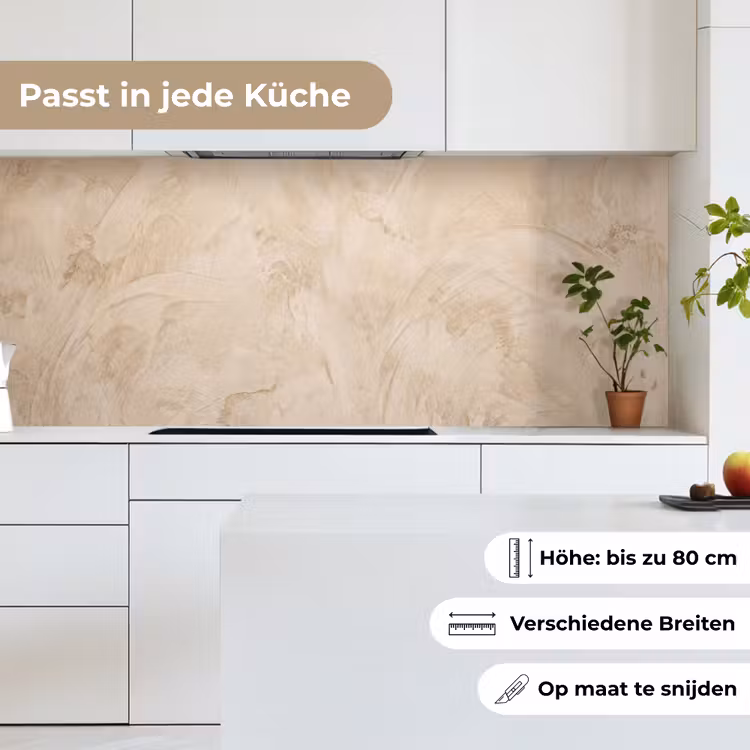 Textuur - Patroon - Abstract - Modern - Beige keuken achterwand 2 middel -sfeer4_DE