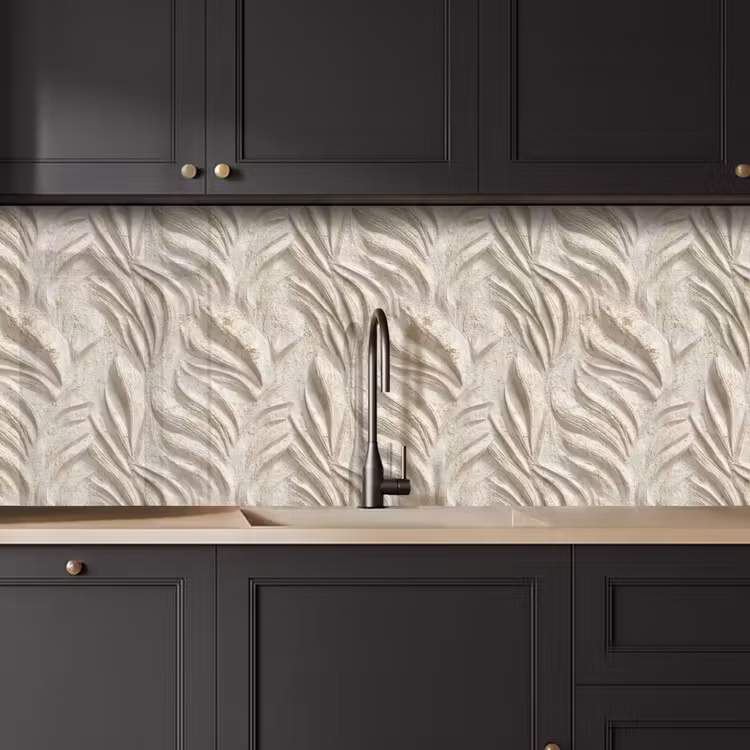 Textuur - Reliëf - Beige keuken achterwand 2 middel 871 -sfeer1