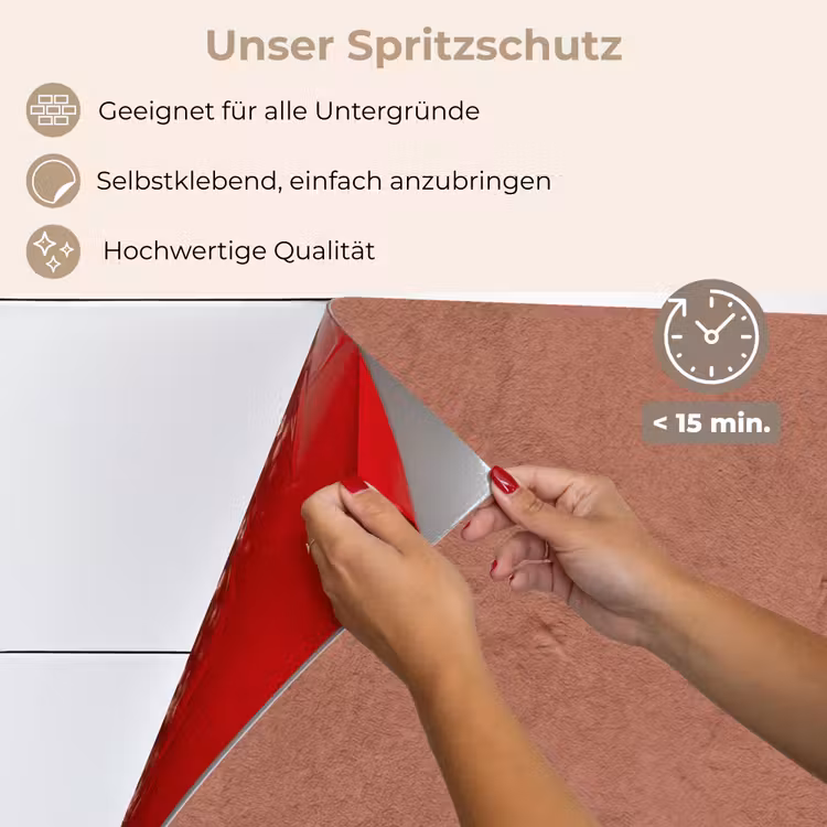 Textuur - Roodbruin - Grof - Modern keuken achterwand spatscherm klein -spatscherm_DE