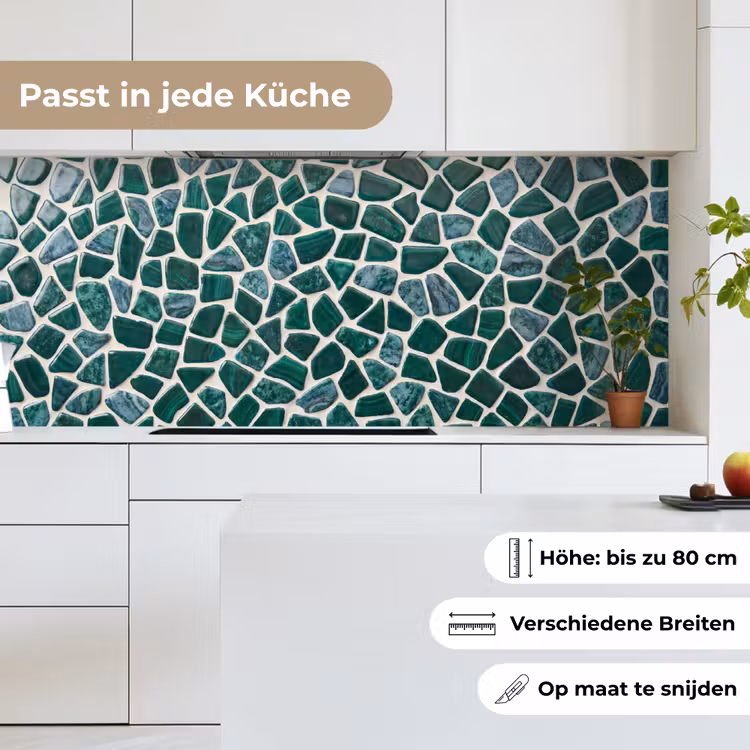 Textuur - Steen - Groen - Abstract - Patroon keuken achterwand 2 middel -sfeer4_DE