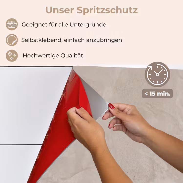 Textuur - Wand - Modern - Beige - Abstract keuken achterwand spatscherm klein -spatscherm_DE