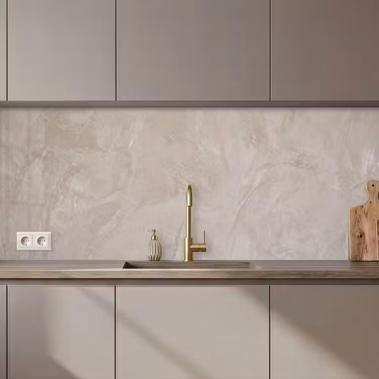 Textuur - Wand - Modern - Beige - Abstract keuken achterwand 2 middel zz_3dshopping