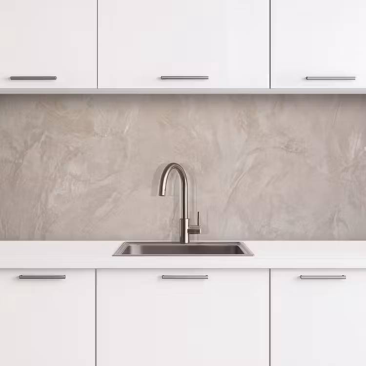 Textuur - Wand - Modern - Beige - Abstract keuken achterwand 2 middel -3d