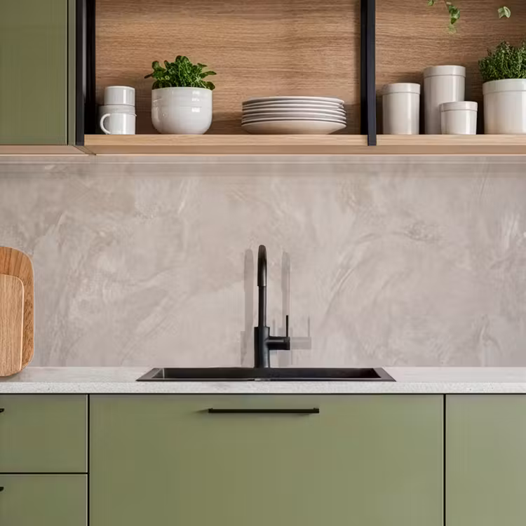 Textuur - Wand - Modern - Beige - Abstract keuken achterwand 2 middel -sfeer3