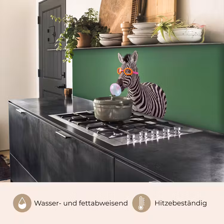 Dier - Bril - Bel - Modern - Groen keuken achterwand 2 middel -usp_DE