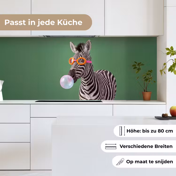 Dier - Bril - Bel - Modern - Groen keuken achterwand 2 middel -sfeer4_DE