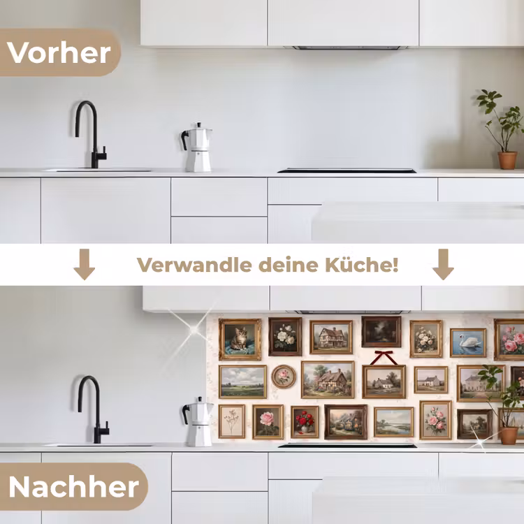 Dier - Kat - Portret - Klassiek keuken achterwand 2 middel -voor-na_DE