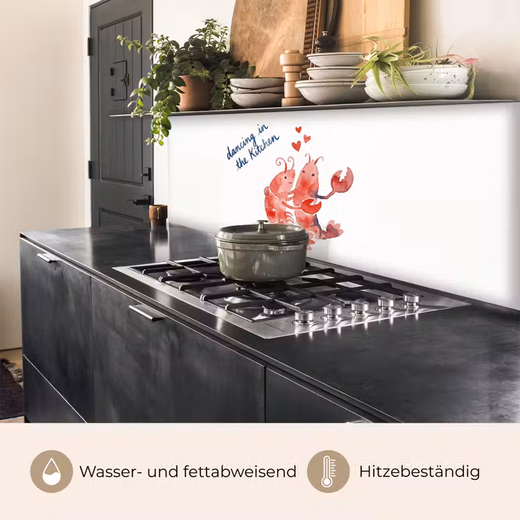 Dier - Dans - Liefde - Waterverf - Rood keuken achterwand 2 middel -usp_DE