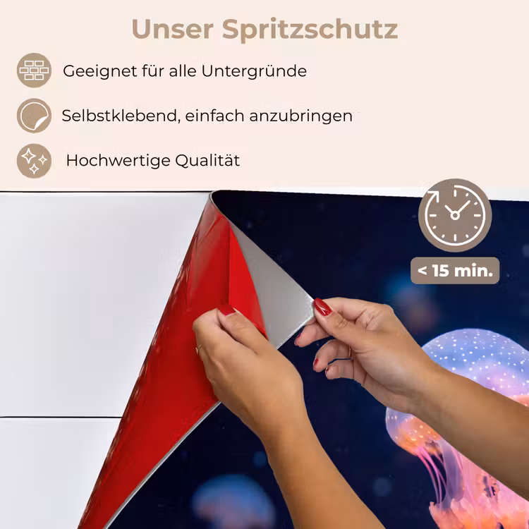 Dier - Onderwater - Natuur - Roze - Mysterieus keuken achterwand spatscherm klein -spatscherm_DE
