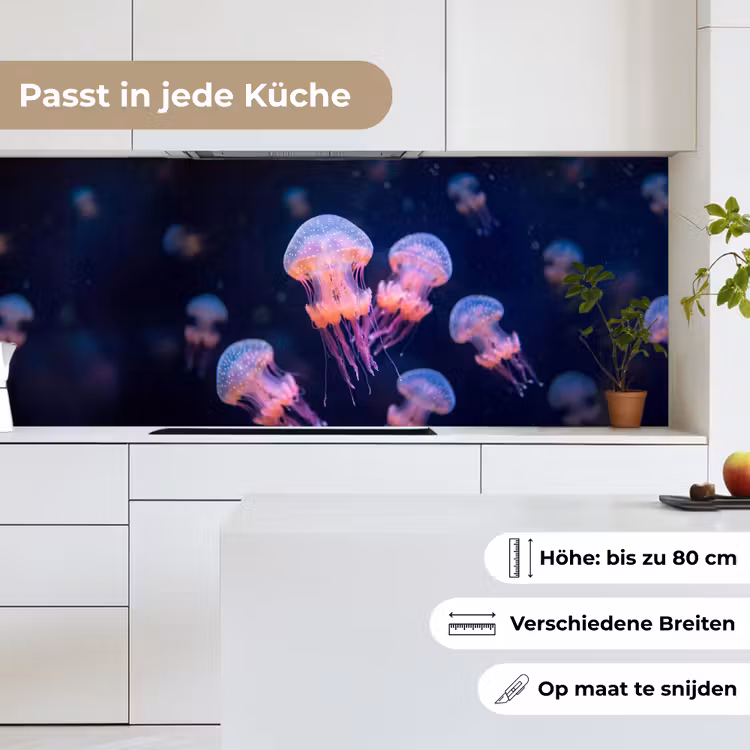 Dier - Onderwater - Natuur - Roze - Mysterieus keuken achterwand 2 middel -sfeer4_DE