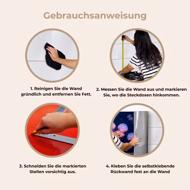 Dier - Onderwater - Natuur - Roze - Mysterieus keuken achterwand 2 middel -gebruiksaanwijzing_DE