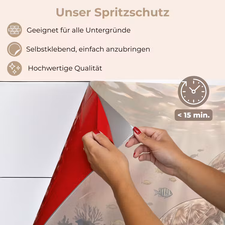 Dier - Onderwater - Oceaan - Illustratie - Zeeleven keuken achterwand spatscherm klein -spatscherm_DE