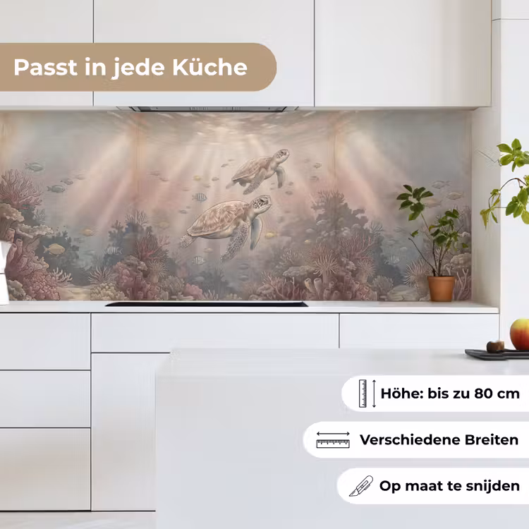 Dier - Onderwater - Oceaan - Illustratie - Zeeleven keuken achterwand 2 middel -sfeer4_DE