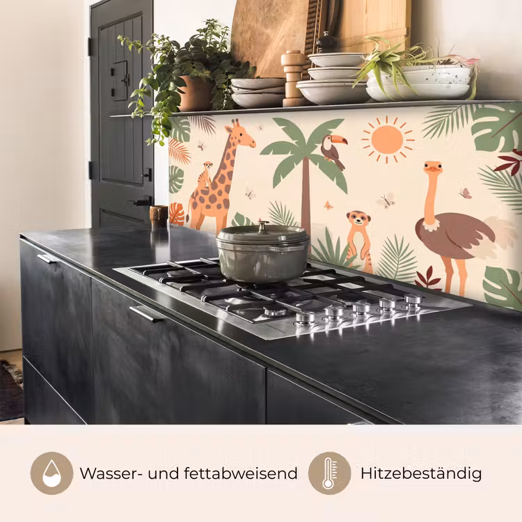 Dieren - Tropisch - Safari - Kleurrijk keuken achterwand 2 middel -usp_DE